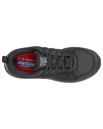 Black Coloured Skechers Workwear Womens Bulklin Ayak Safety Shoes on white background 
