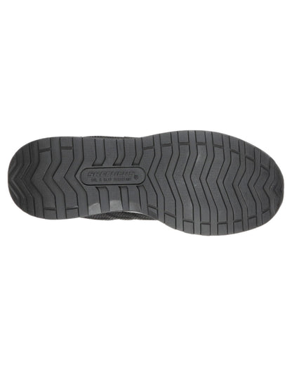 Black Coloured Skechers Workwear Womens Bulklin Ayak Safety Shoes on white background 