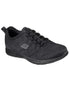Black Coloured Skechers Workwear Womens Ghenter Srelt Safety Shoes on white background 