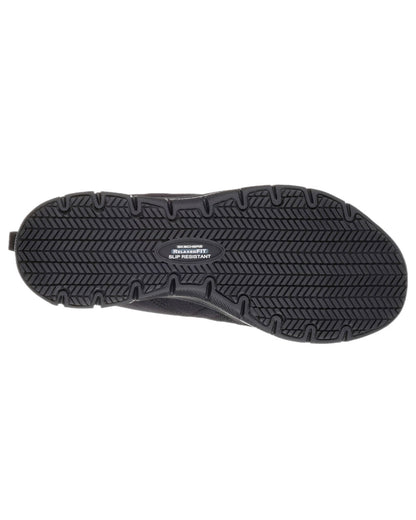 Black Coloured Skechers Workwear Womens Ghenter Srelt Safety Shoes on white background 