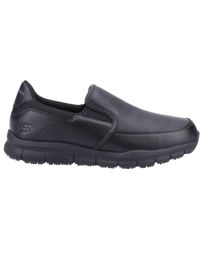 Black Coloured Skechers Workwear Womens Nampa Annod Occupational Shoes on white background 