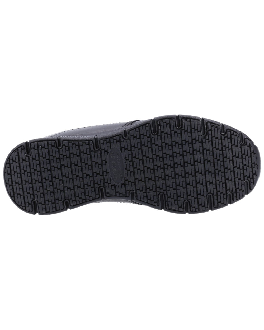 Black Coloured Skechers Workwear Womens Nampa Annod Occupational Shoes on white background 