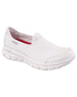 White Coloured Skechers Workwear Womens Sure Track Slip Resistant Occupational Shoes on white background 