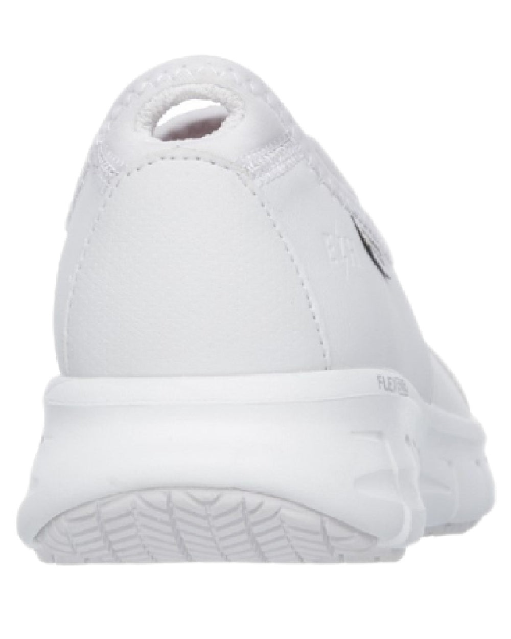 White Coloured Skechers Workwear Womens Sure Track Slip Resistant Occupational Shoes on white background 