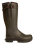Green Brown Coloured Skellerup Quatro Sport Boot on white background 