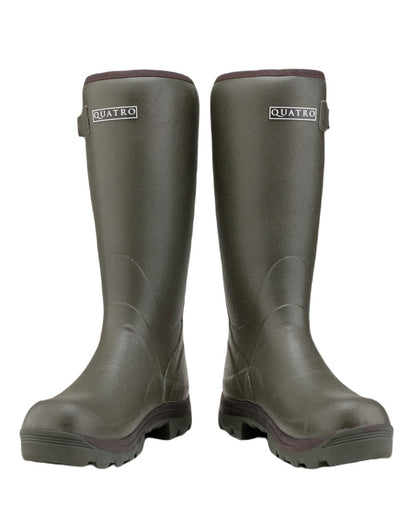 Green Brown Coloured Skellerup Quatro Sport Boot on white background 