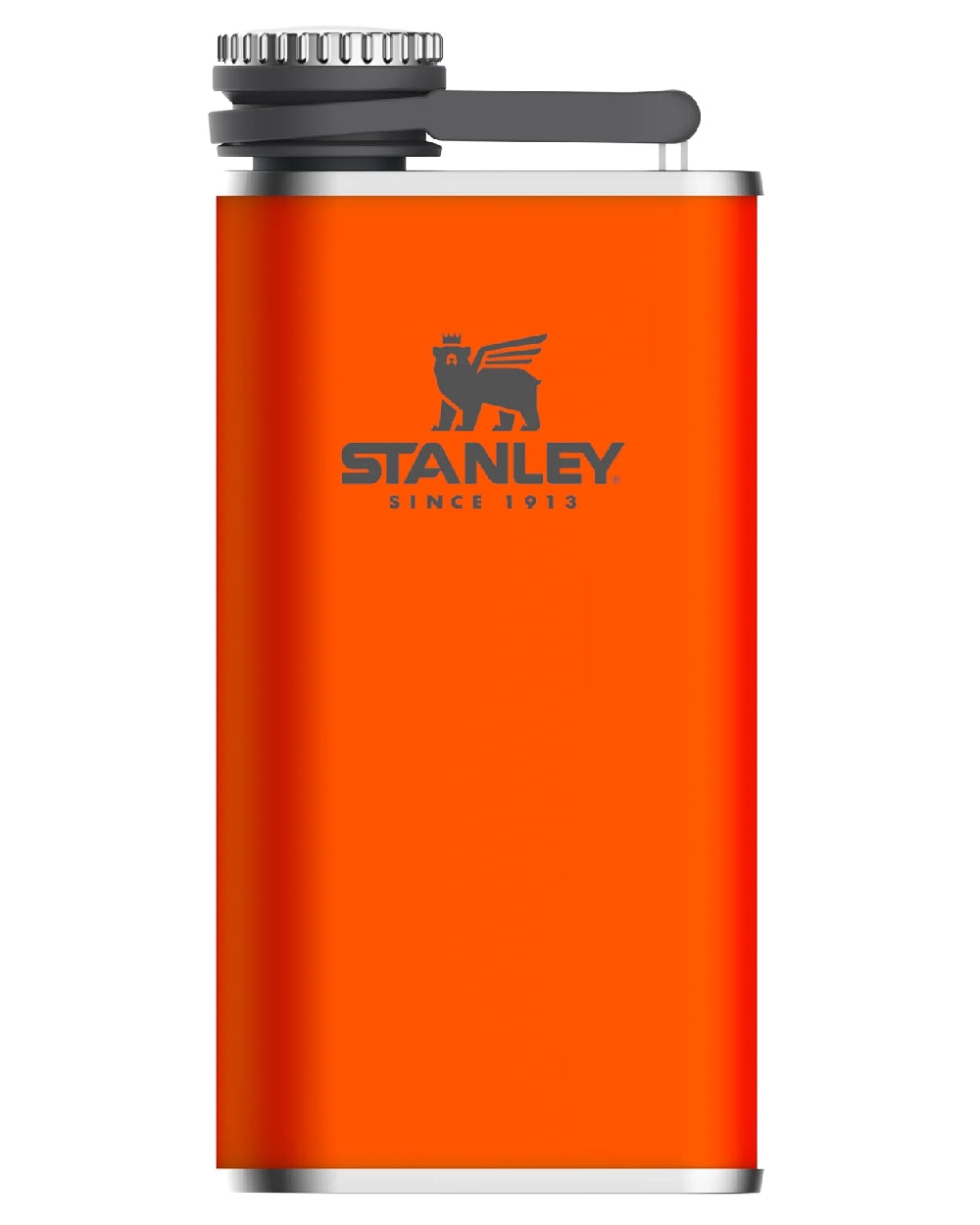 Blaze Oragne coloured Stanley Classic Easy Fill Wide Mouth Flask 0.23L on white background 