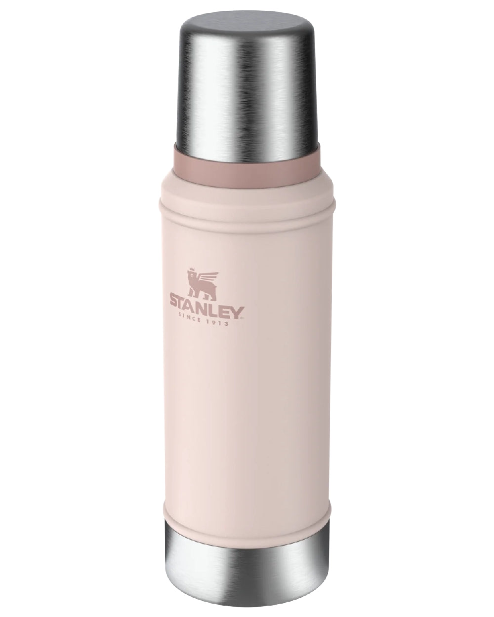 Rose Quartz coloured Stanley Classic Legendary Bottle 0.75L on white background 