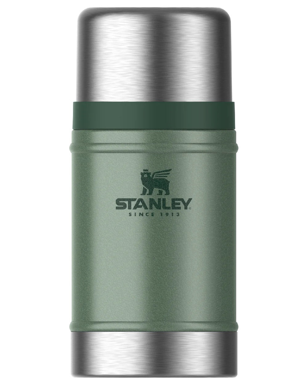 Hammertone Green coloured Stanley Classic Legendary Food Jar 0.7L on white background 