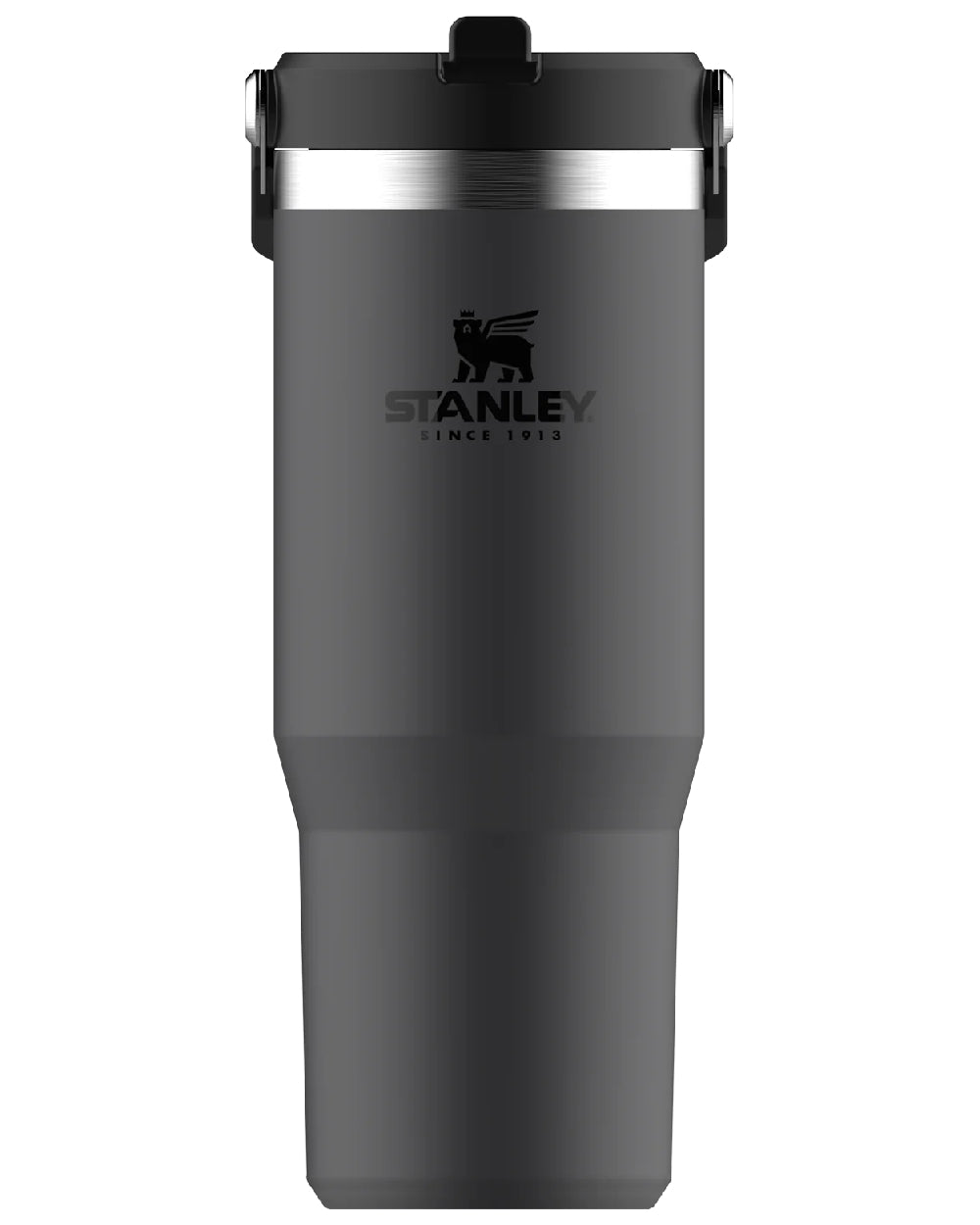 Charcoal coloured Stanley IceFlow Flip Straw Tumbler 0.89L on white background 