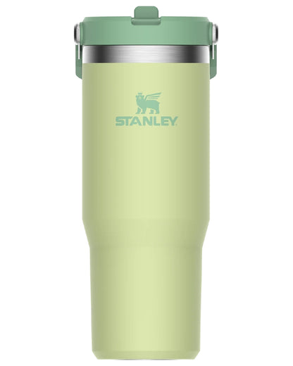 Citron coloured Stanley IceFlow Flip Straw Tumbler 0.89L on white background 