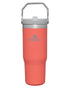 Guava coloured Stanley IceFlow Flip Straw Tumbler 0.89L on white background 