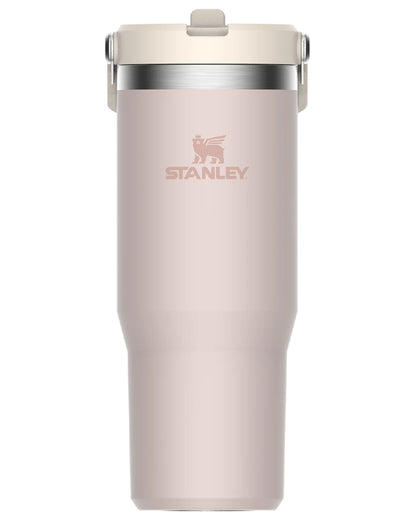 Rose Quartz coloured Stanley IceFlow Flip Straw Tumbler 0.89L on white background 