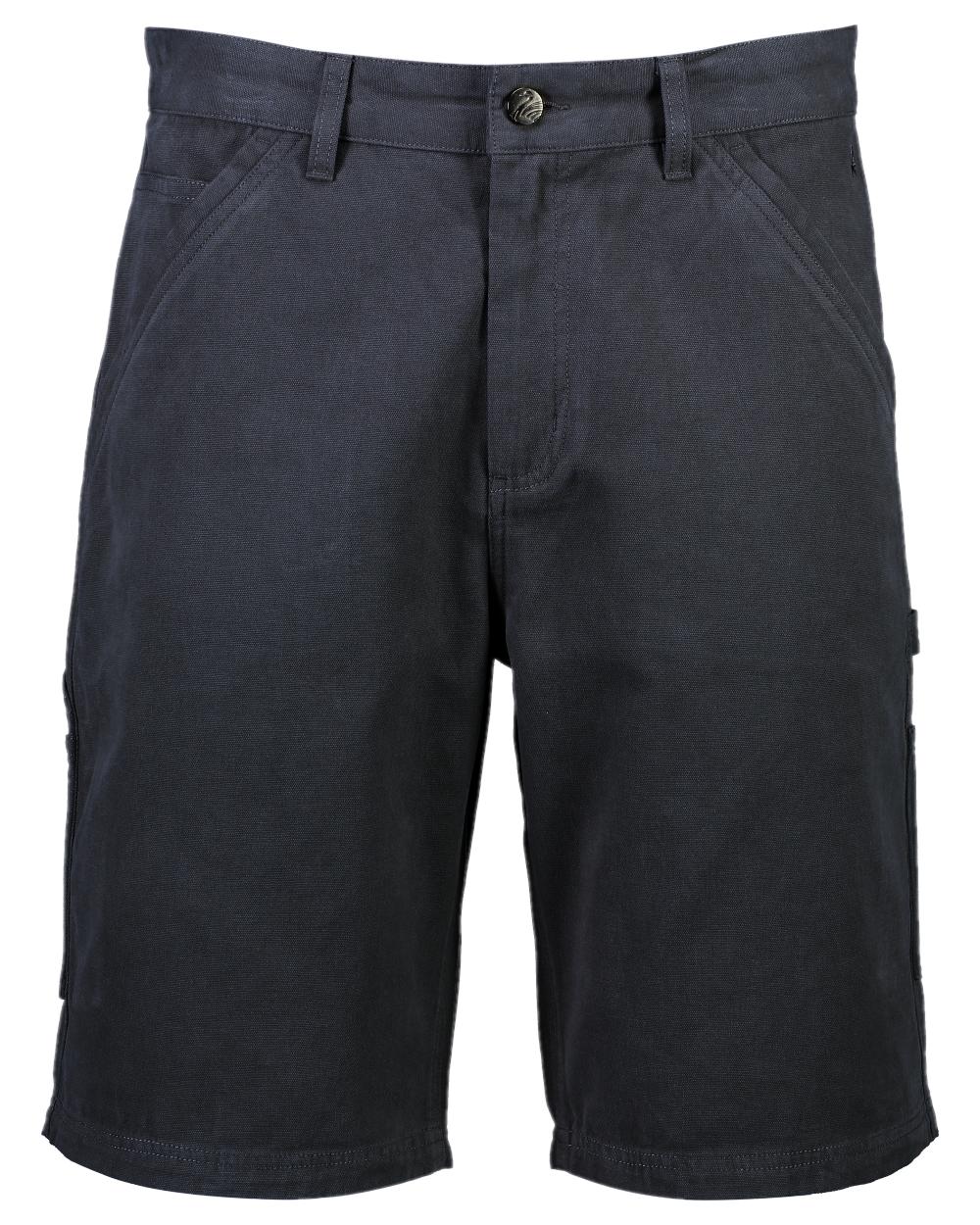 Navy Coloured Swanndri Glenbrook Shorts on white background 