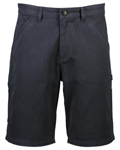 Navy Coloured Swanndri Glenbrook Shorts on white background 