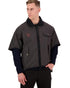 Brown Coloured Swanndri Mens 3/4 Sleeve Oilskin Jacket on white background 