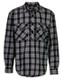 Black Coloured Swanndri Mens Barn Shirt on white background 