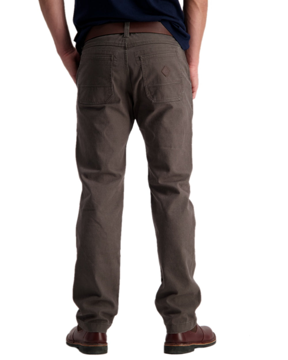 Charcoal Coloured Swanndri Mens Bedrock Canvas Work Pant on white background 