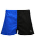 Blue Black Coloured Swanndri Mens Chequered Rugby Short on white background 