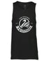 Black White Coloured Swanndri Mens Classic Singlet on white background 