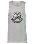 Grey Marle Black Coloured Swanndri Mens Classic Singlet on white background 