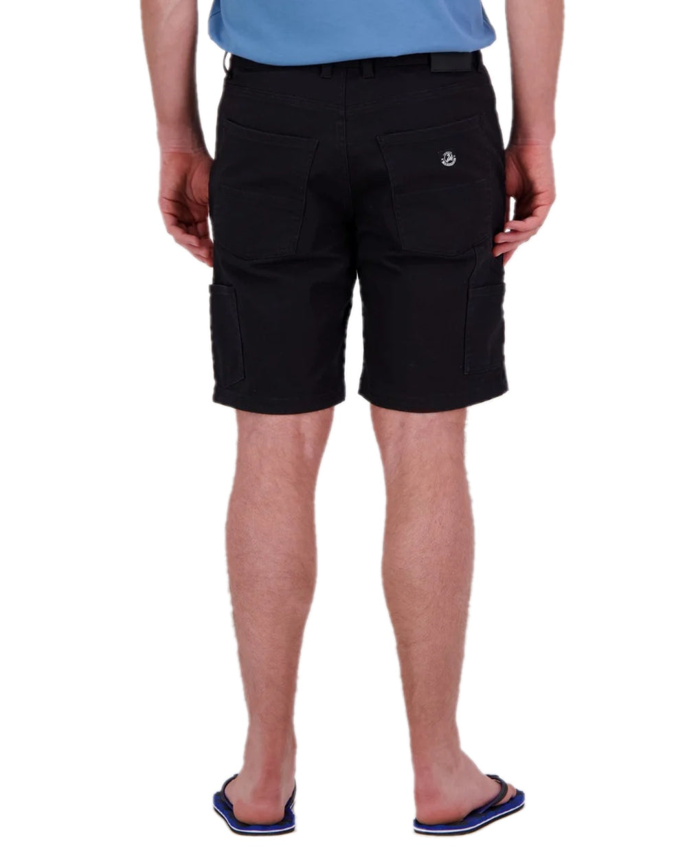 Black Coloured Swanndri Mens Glenbrook V3 Work Short on white background 