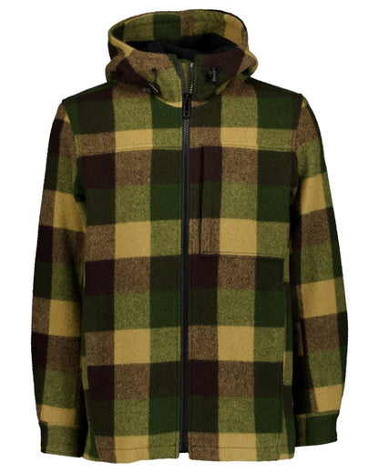 Checkamo Coloured Swanndri Mens Hudson Wool Hoodie on white background 