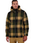 Yellowstone Check Coloured Swanndri Mens Hudson Wool Hoodie on white background 