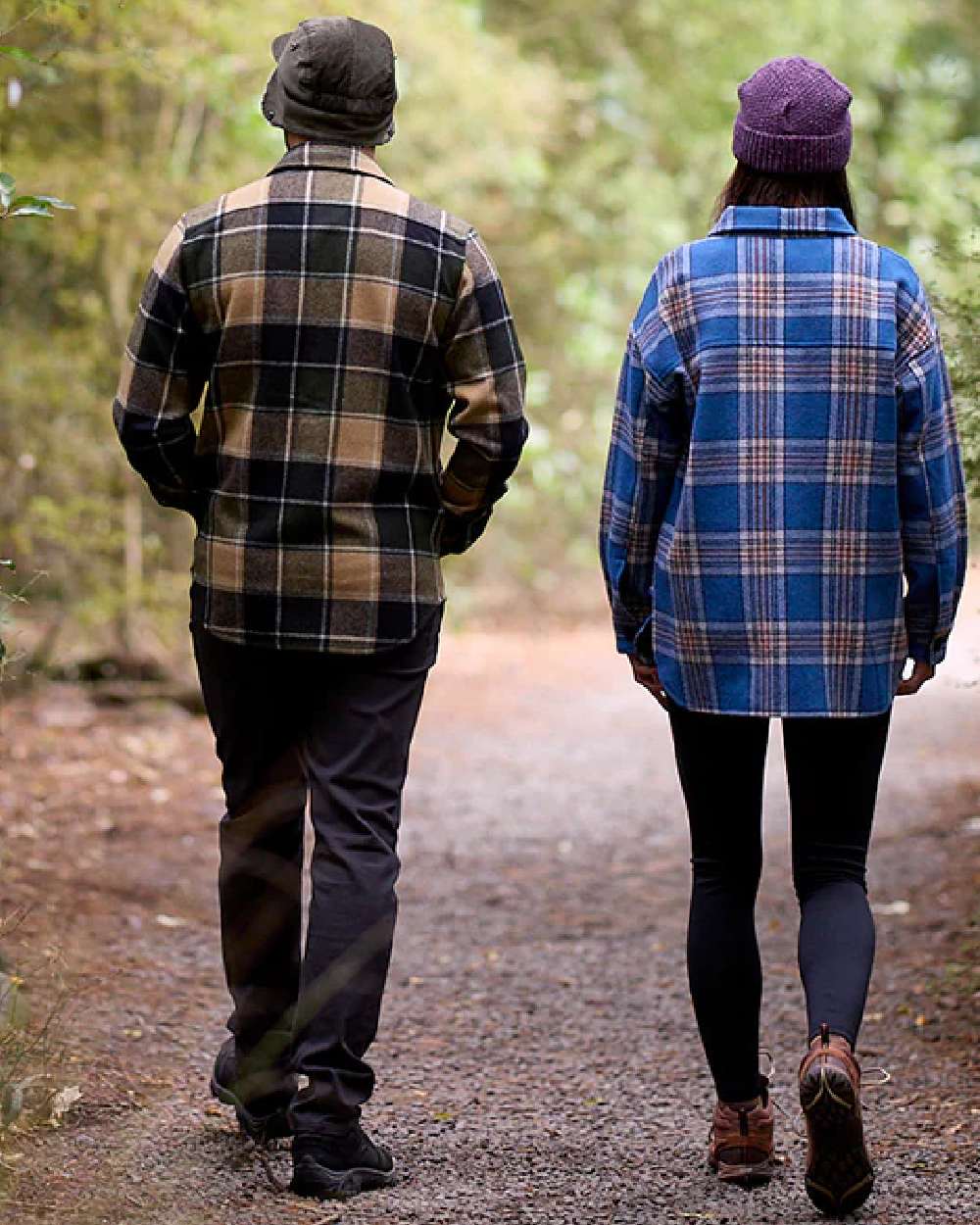 Denver Check Coloured Swanndri Mens Kiaraki V3 Wool Shacket on outdoor background 