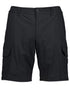 Black coloured Swanndri Mens Lawson Walk Shorts on white background 