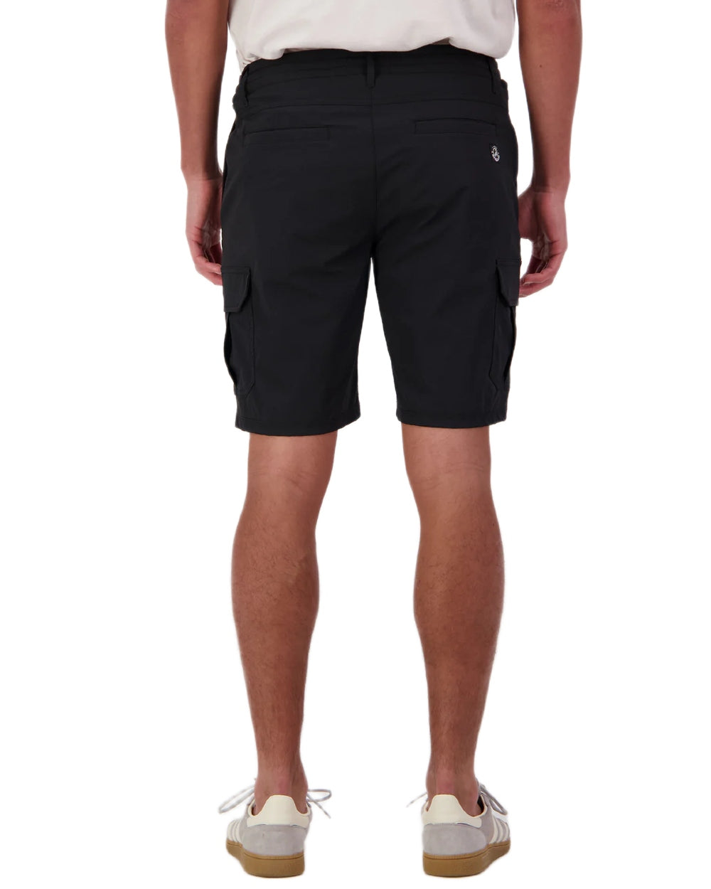 Black coloured Swanndri Mens Lawson Walk Shorts on white background 