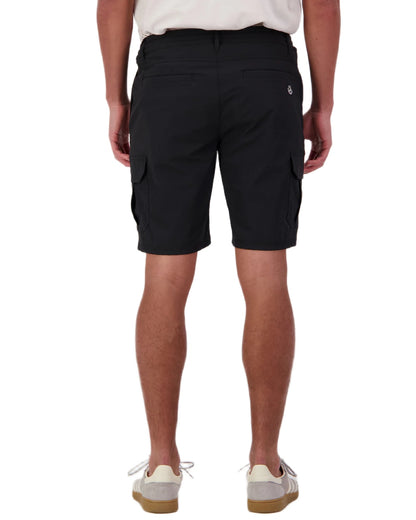 Black coloured Swanndri Mens Lawson Walk Shorts on white background 