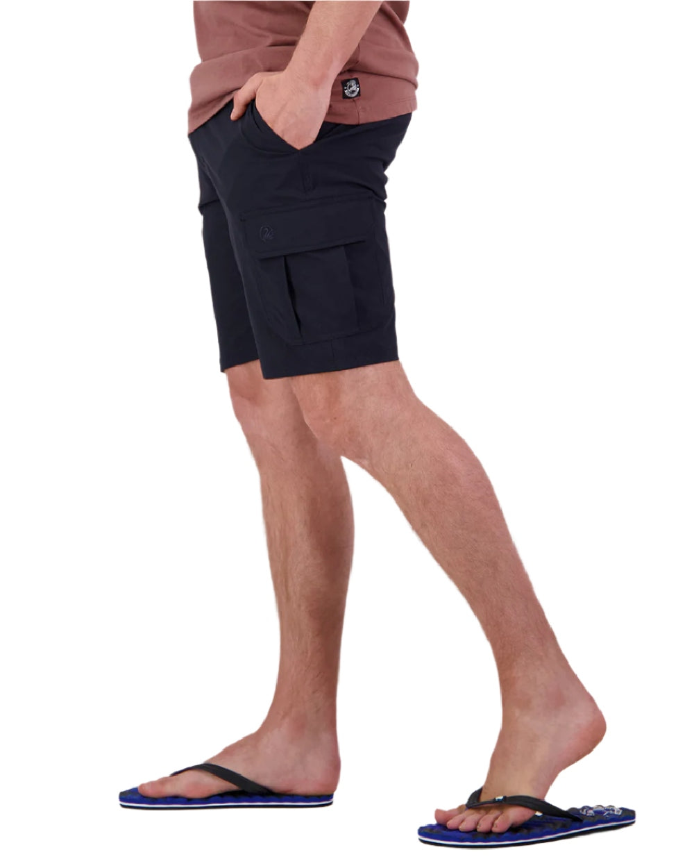 Navy Coloured Swanndri Mens Lawson Walk Shorts on white background 