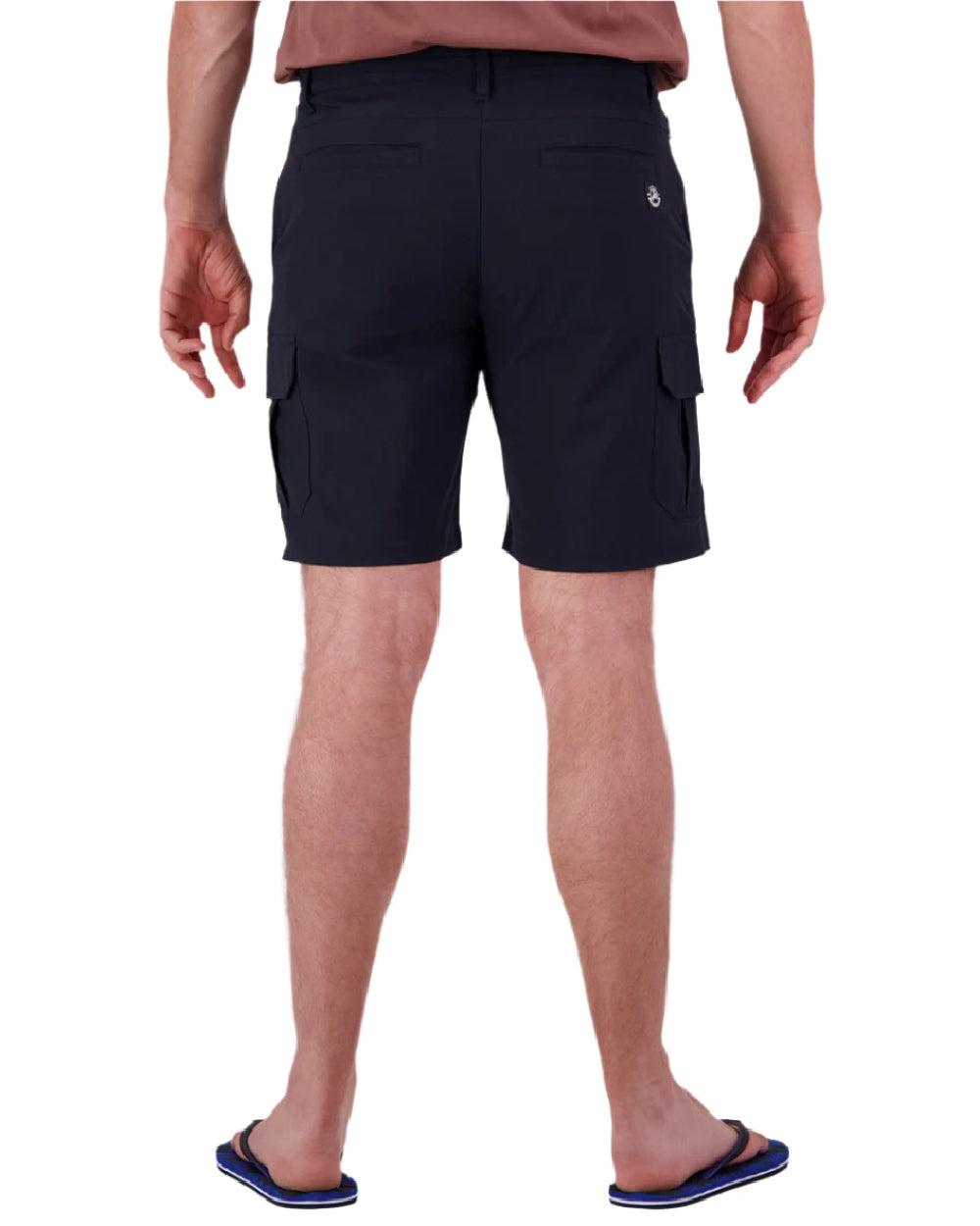 Navy Coloured Swanndri Mens Lawson Walk Shorts on white background 