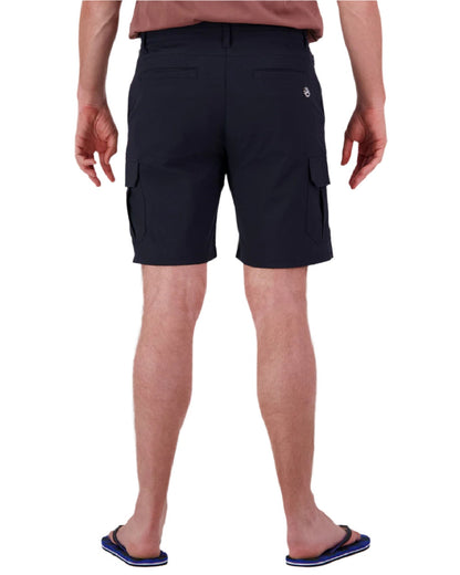 Navy Coloured Swanndri Mens Lawson Walk Shorts on white background 