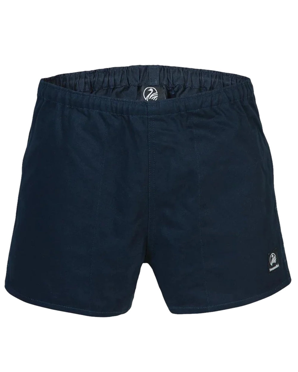 Navy Coloured Swanndri Mens Rugby Short on white background 