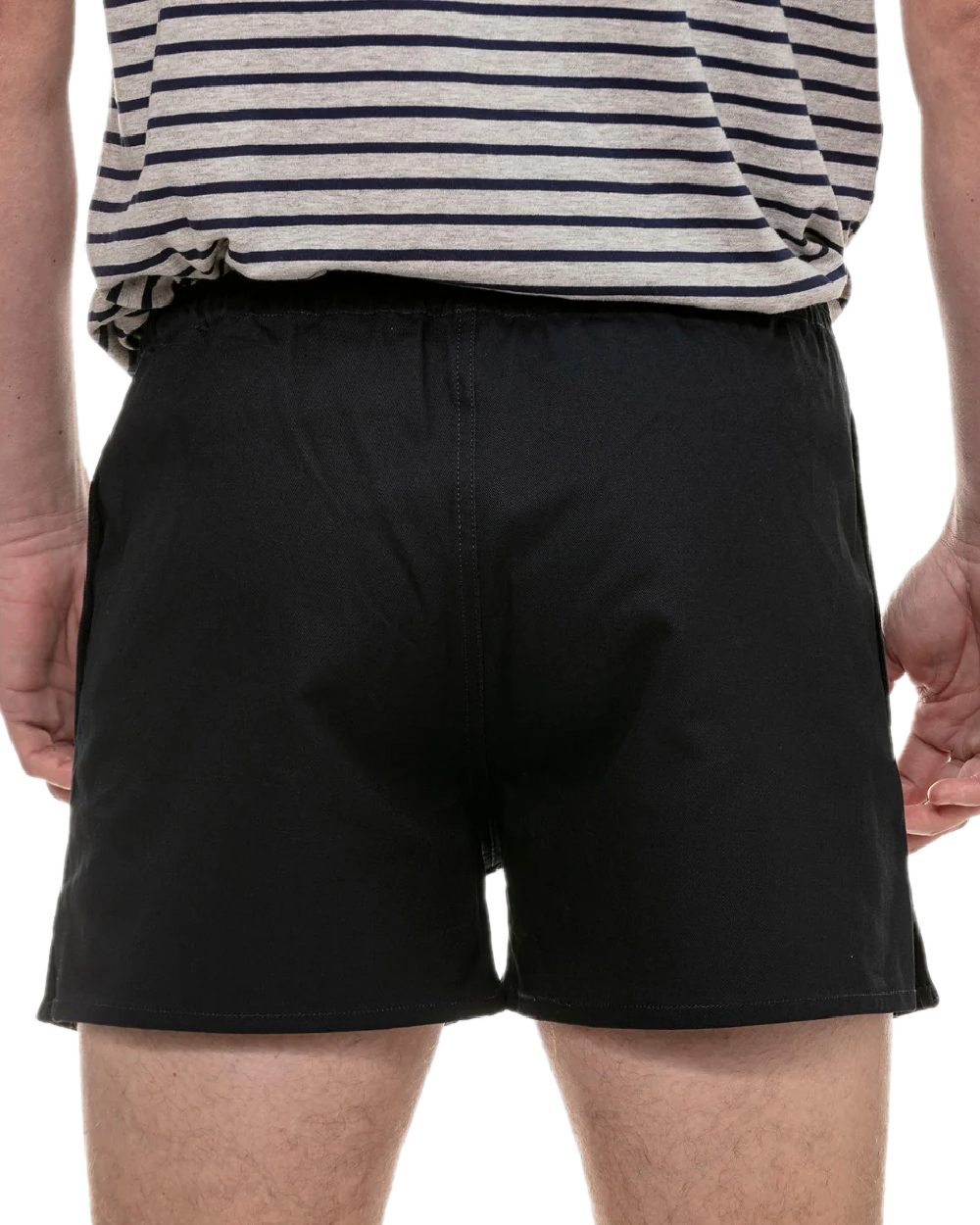 Navy Coloured Swanndri Mens Rugby Short on white background 