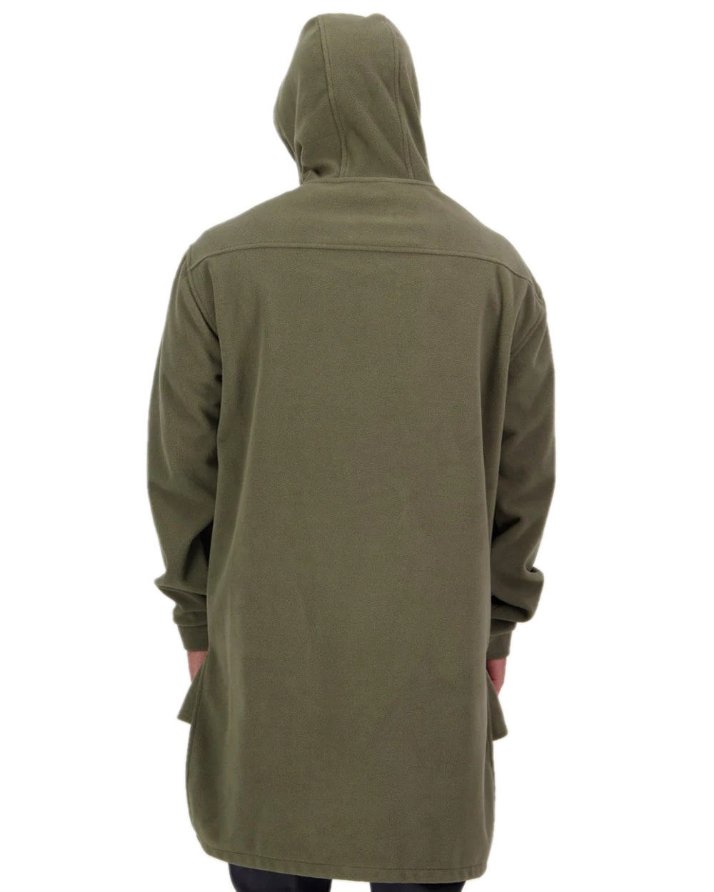 Forest Coloured Swanndri Mens Tundra V2 Technical Fleece Anorak on white background 