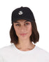 Black Coloured Swanndri Swanni Baseball Cap on white background 