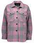 Rose Quartz Check Coloured Swanndri Womens Anchorage V2 Wool Shirt Jacket on white background 