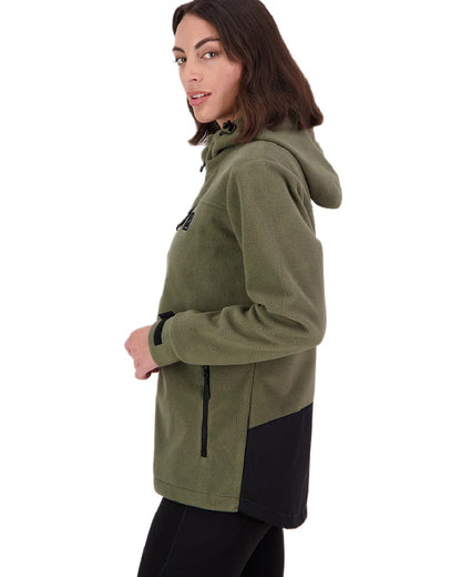 Forest Coloured Swanndri Womens High Rock Stormshield Jacket on white background 