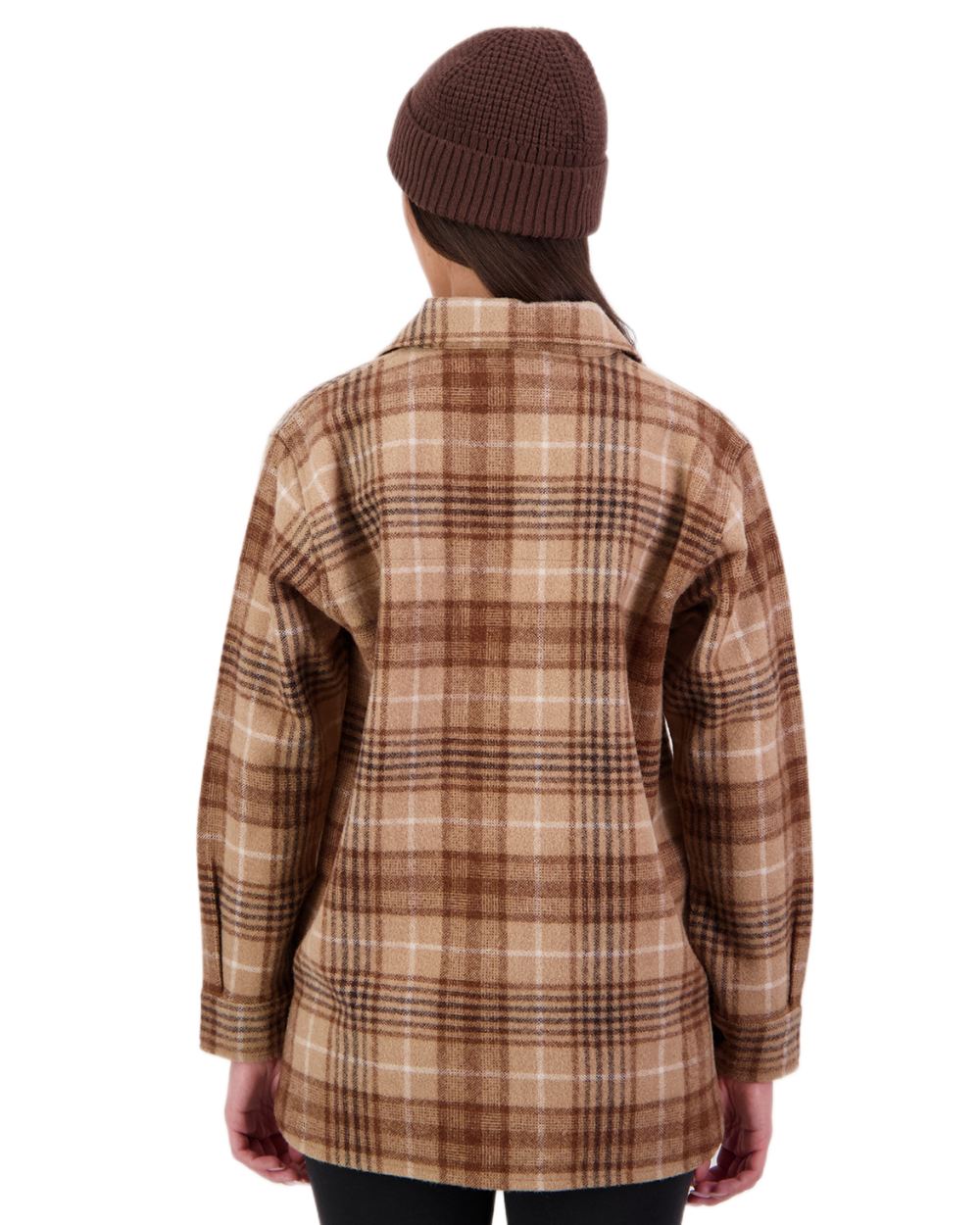 Ashgrove Check Coloured Swanndri Womens Ranger Wool Bush Shirt on white background 