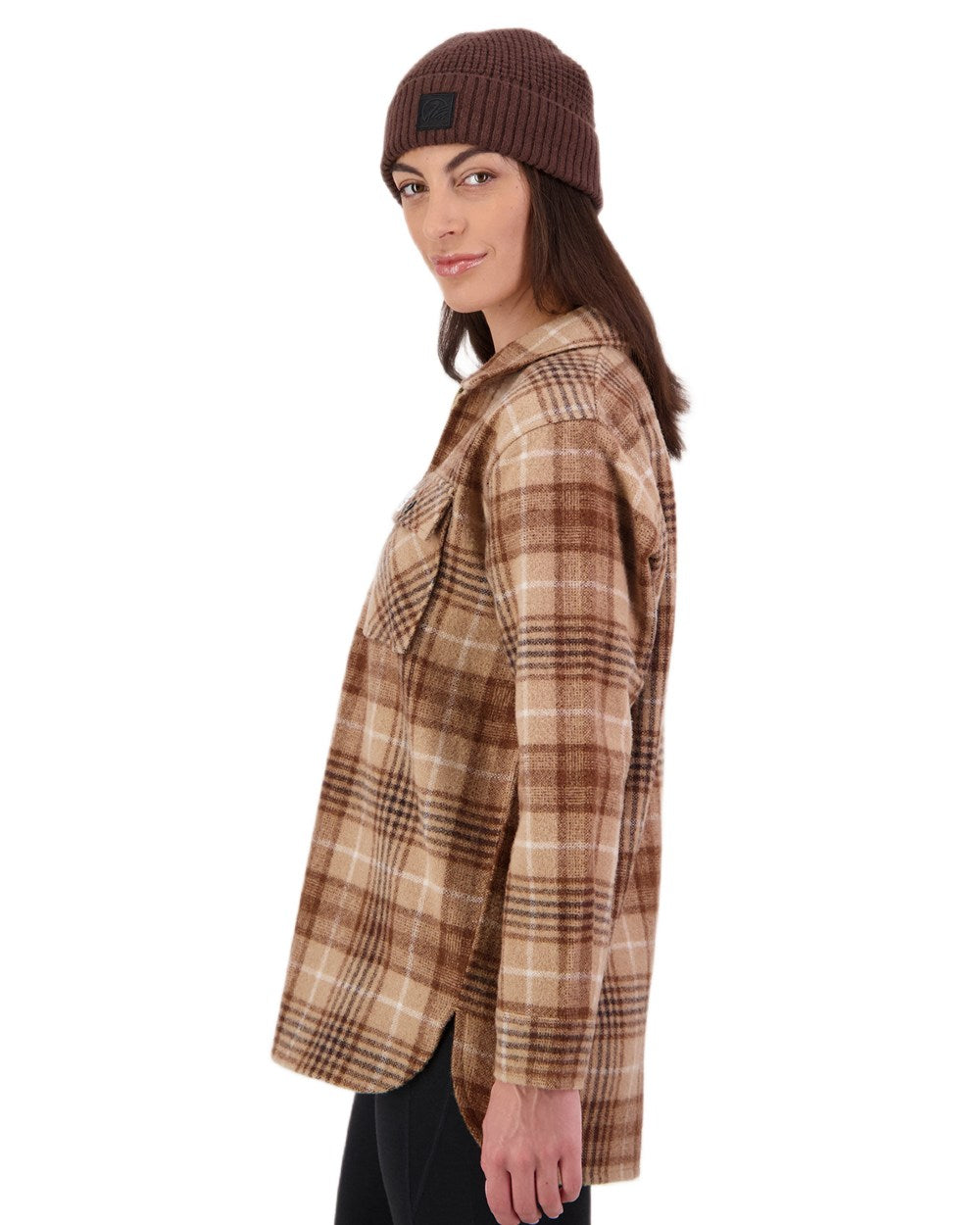 Ashgrove Check Coloured Swanndri Womens Ranger Wool Bush Shirt on white background 