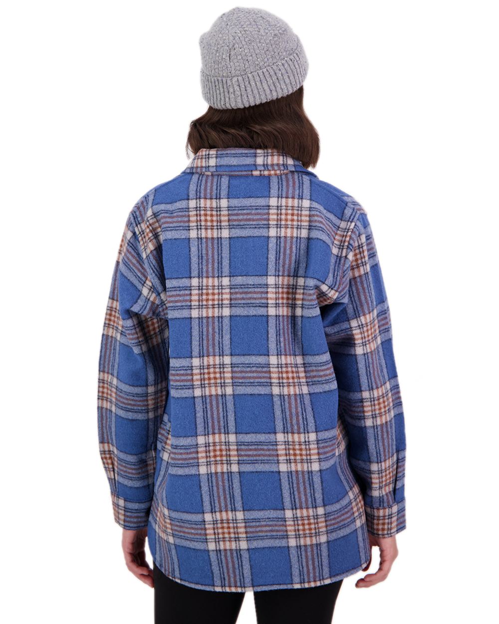 Eastcoast Check Coloured Swanndri Womens Ranger Wool Bush Shirt on white background 