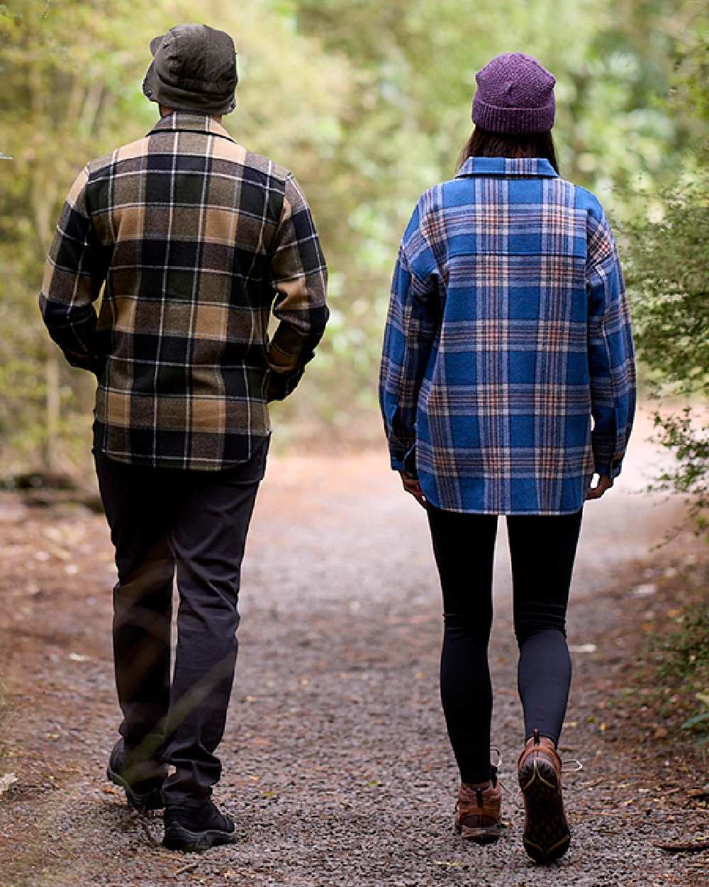 Eastcoast Check Coloured Swanndri Womens Ranger Wool Bush Shirt on outdoor background 