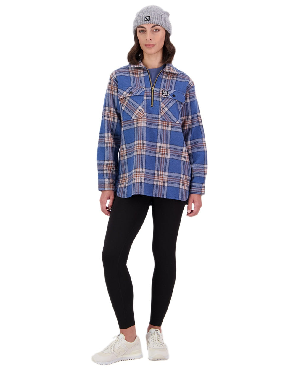 Eastcoast Check Coloured Swanndri Womens Ranger Wool Bush Shirt on white background 