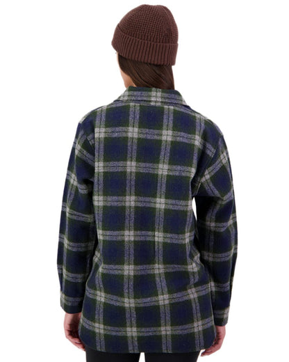 Thornton Check Coloured Swanndri Womens Ranger Wool Bush Shirt on white background 