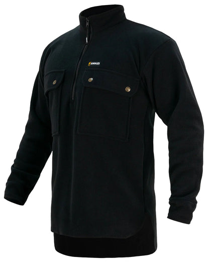 Black Coloured Swazi Back 40 Shirt on white background 
