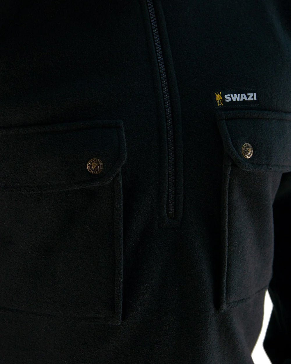 Black Coloured Swazi Back 40 Shirt on white background 
