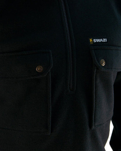 Black Coloured Swazi Back 40 Shirt on white background 